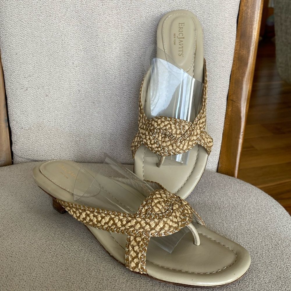 Eric Javits kitten heel sandals